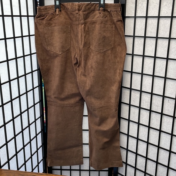 Dg2 Diane Gilman, Pig Suede Pants, Brown. SZ 18W - Picture 2 of 8